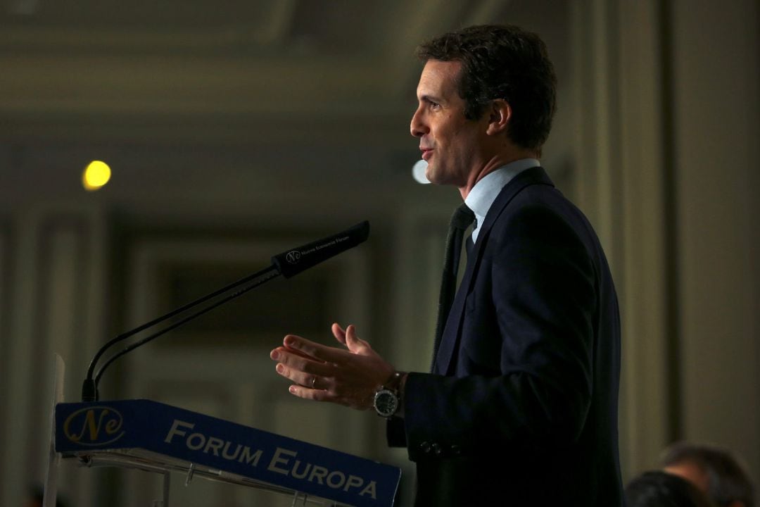 El presidente del Partido Popular, Pablo Casado