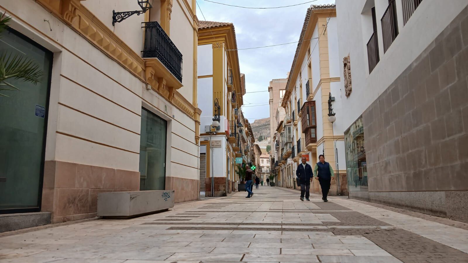 Calima en las calles de Lorca