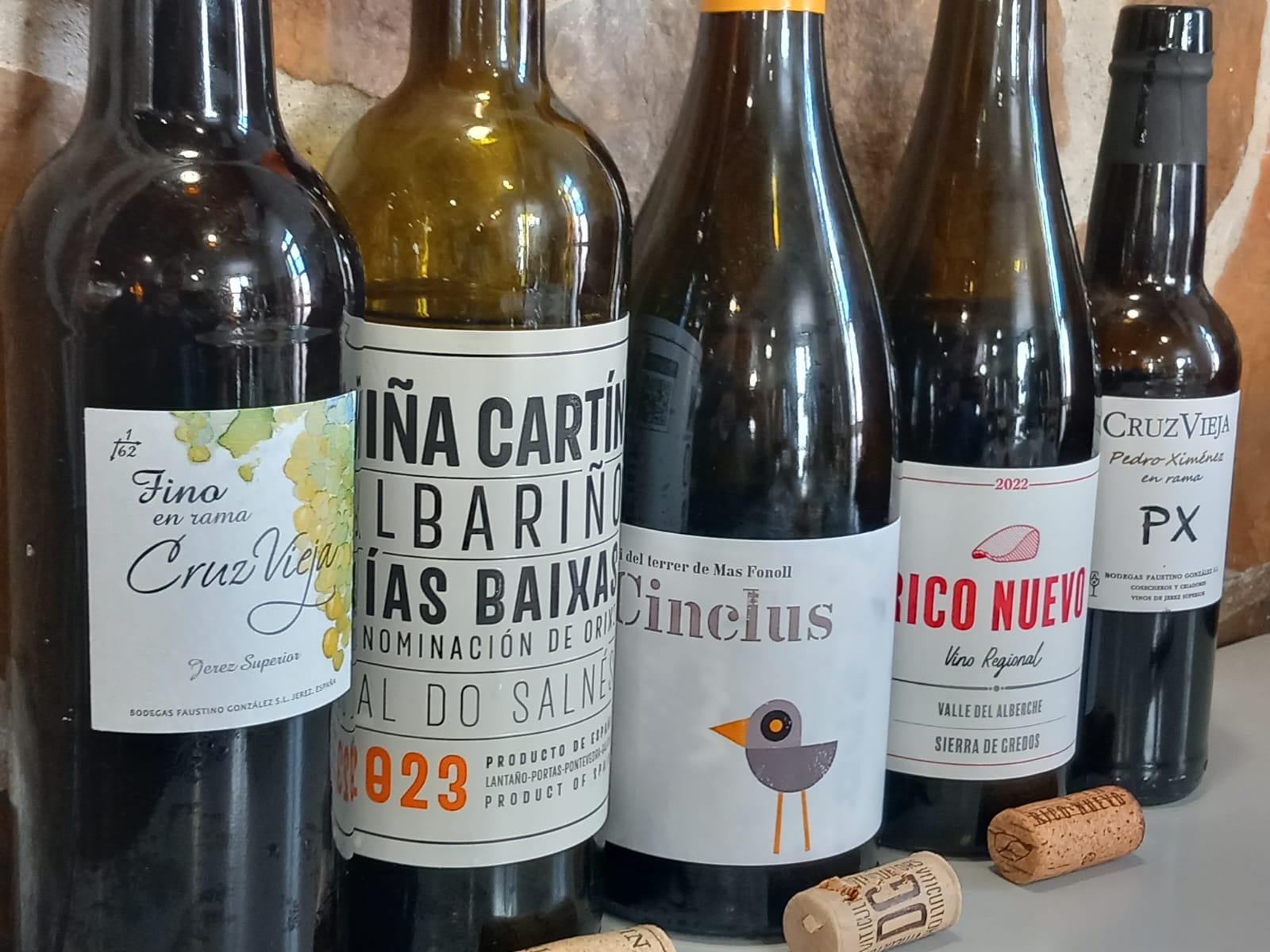 Selección de cinco vinos de El Almacén para el maridaje