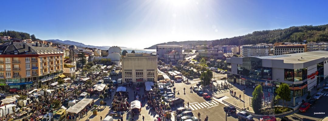 A praza do Concello, un dos escenarios onde o presunto autor actuaba con máis asiduidade