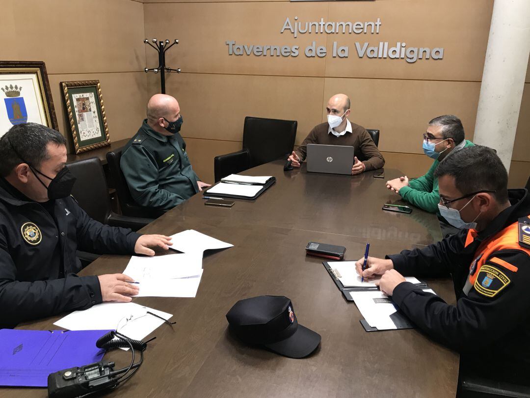 Reunión del Centro de Coordinación Operativa Municipal, CECOPAL, en Tavernes