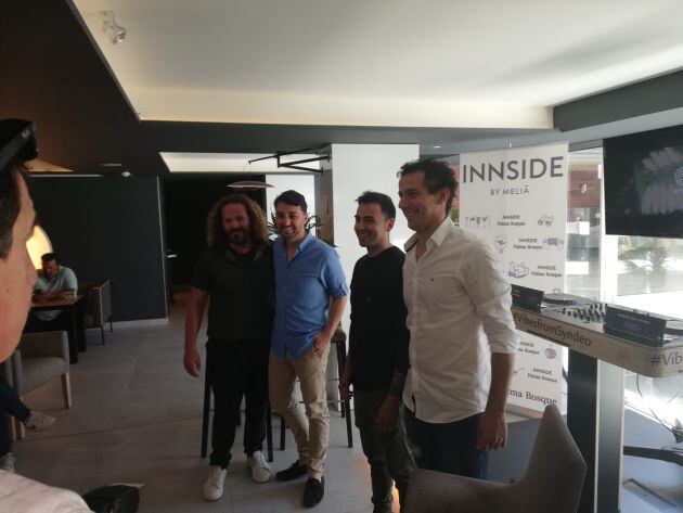 Miki Jaume, Felipe Menéndez, Manuel Sánchez y Miguel Gallego