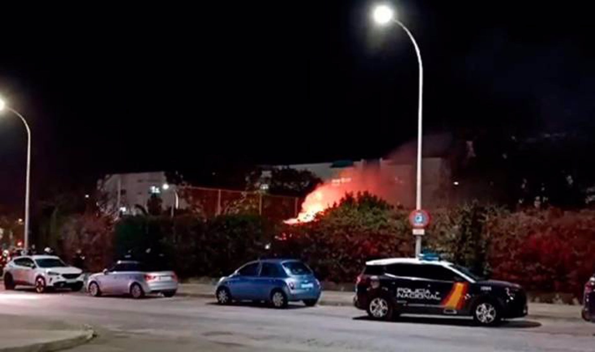 Imagen del incendio en el Instituto