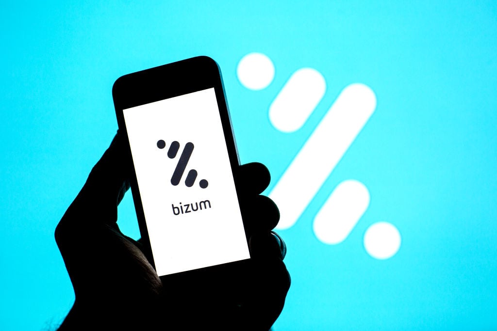 Logo de Bizum en un teléfono móvil.