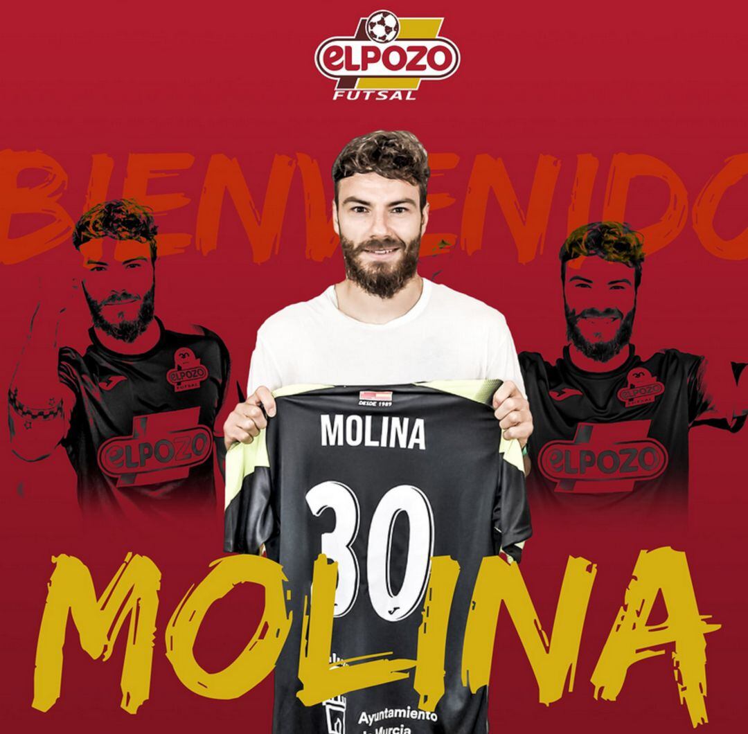 Molina en su cartel de presentación