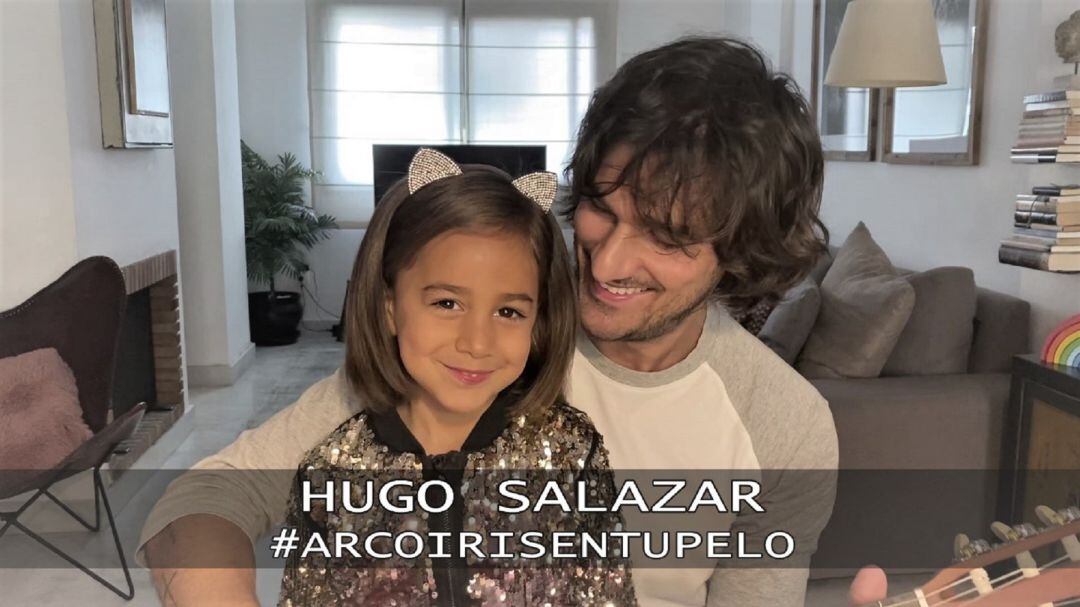 Hugo Salazar junto a su hija Julieta 