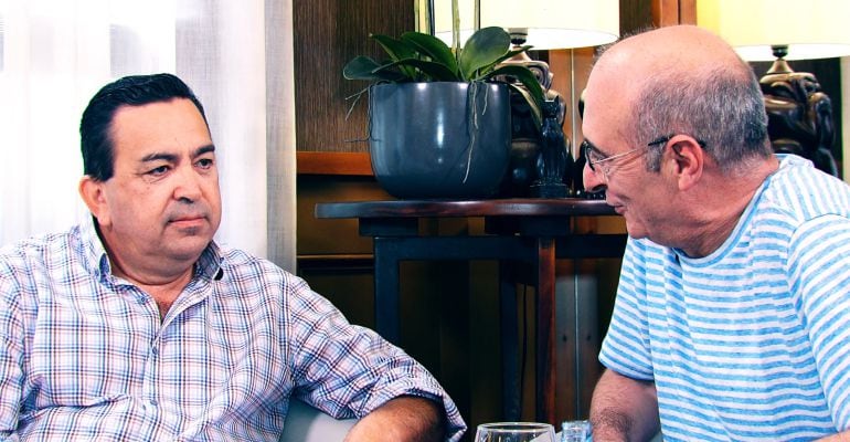 José Madero y Manuel Palomo en un momento de &#039;Los Desayunos de SER Jaén&#039;.