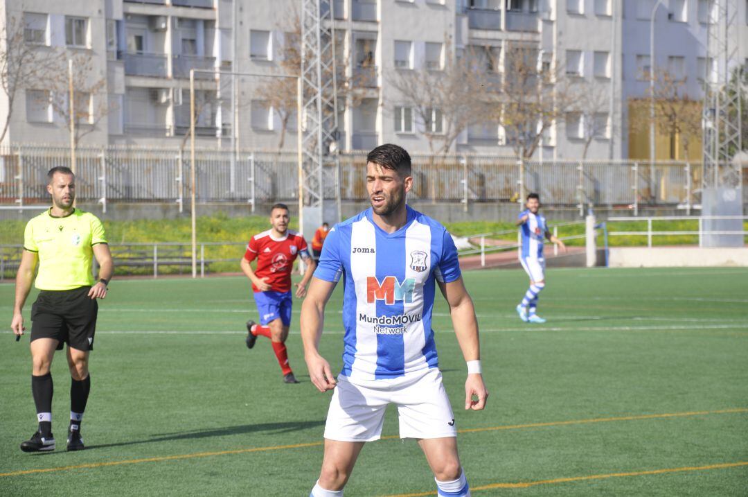 Jesús Barrera durante un partido esta temporada