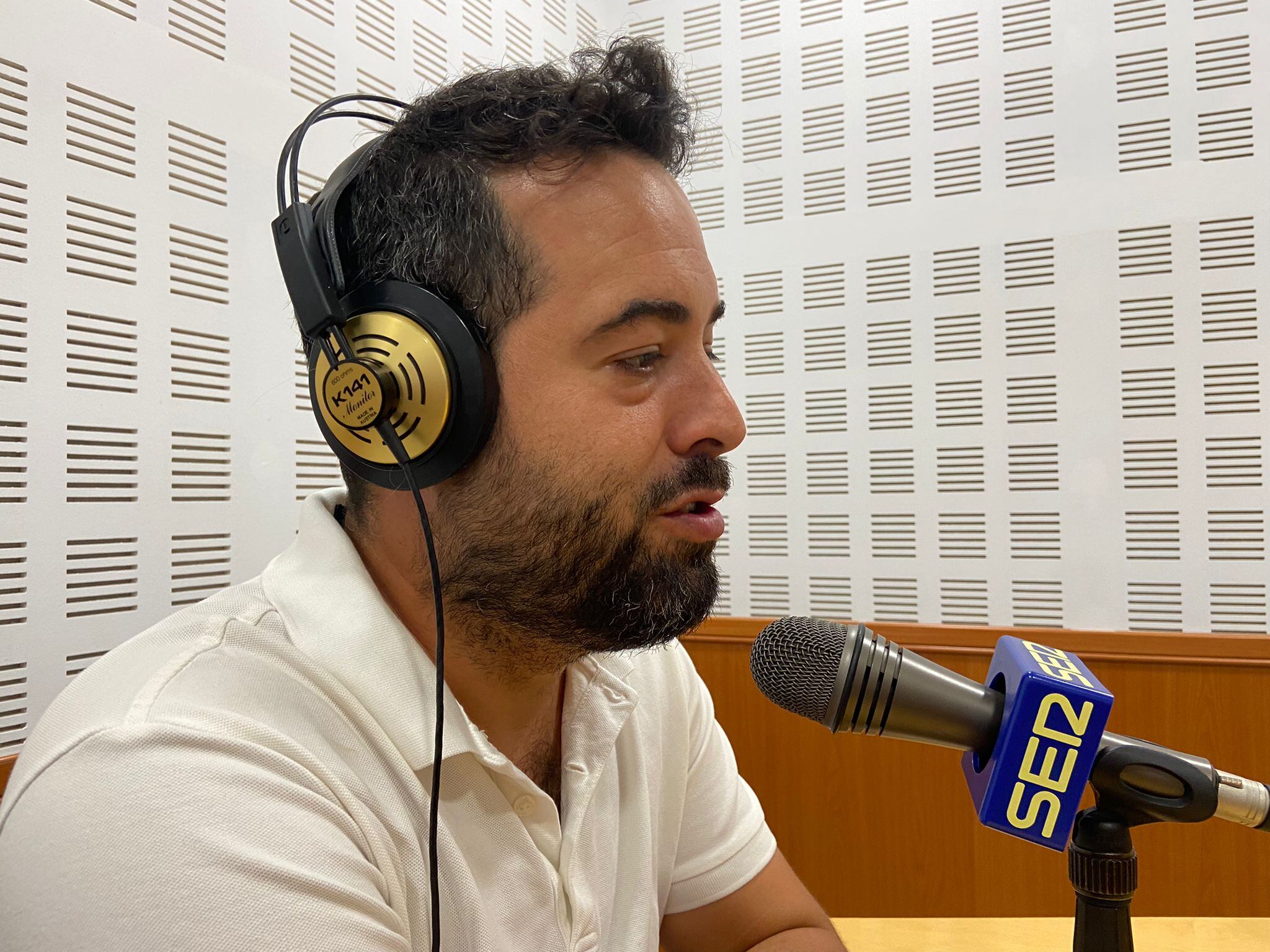 Fran Carrillo, durante una entrevista en Radio Córdoba - Cadena SER