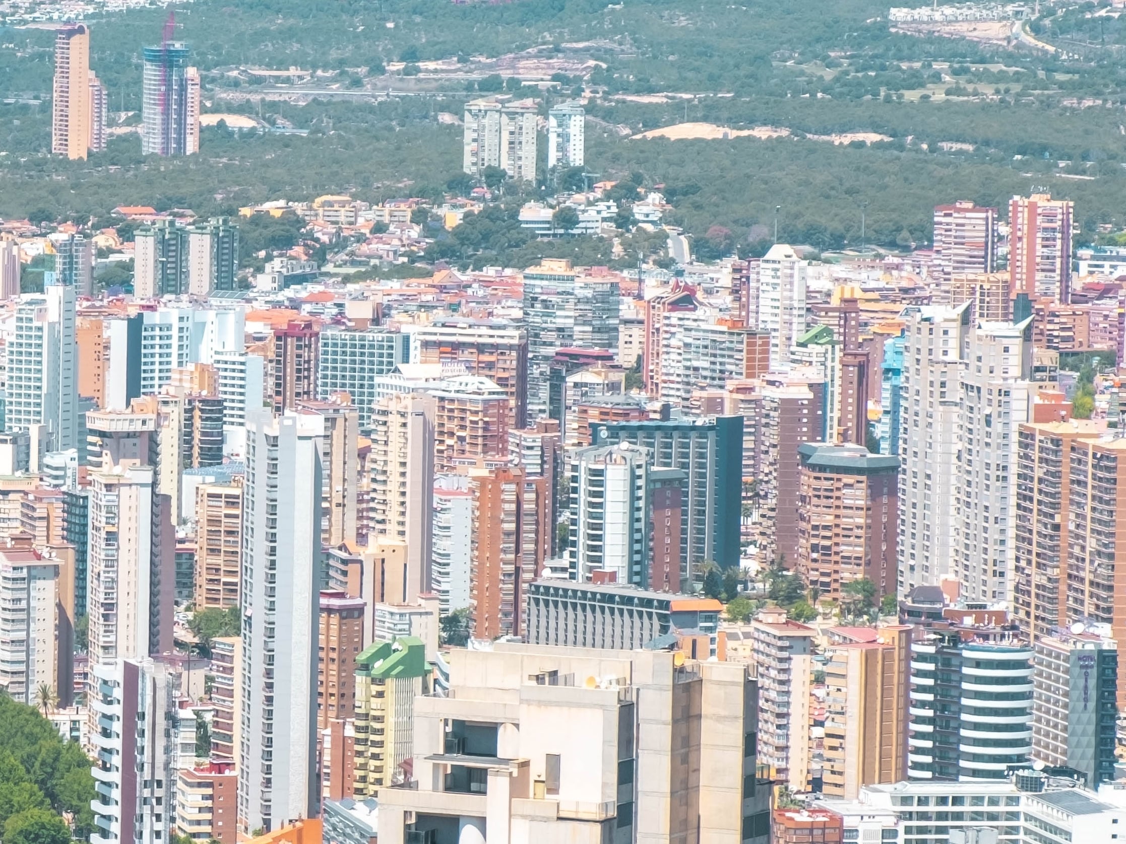 Imagen panorámica de Benidorm, vista desde el aire