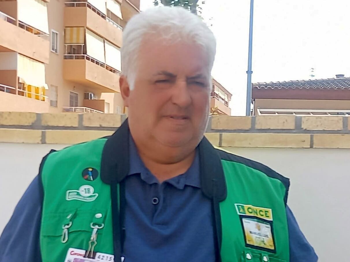 Manuel Luis Mellado vendedor de la Once de Chipiona