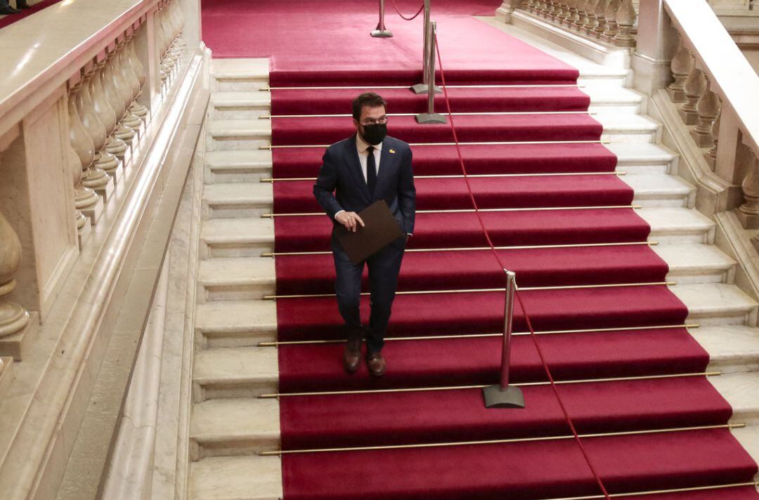 Pere Aragonès en el Parlament, en su segundo intento de investidura