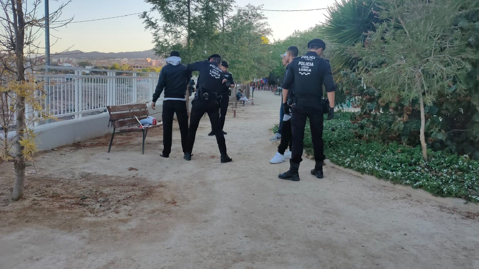 Grupo de Intervención de Seguridad Ciudadana de Lorca durante una detención