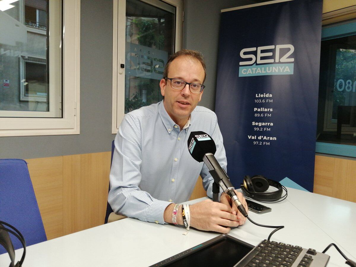 Marc Solsona, alcalde de Mollerussa, en una foto d'arxiu, als estudis de Ràdio Lleida.