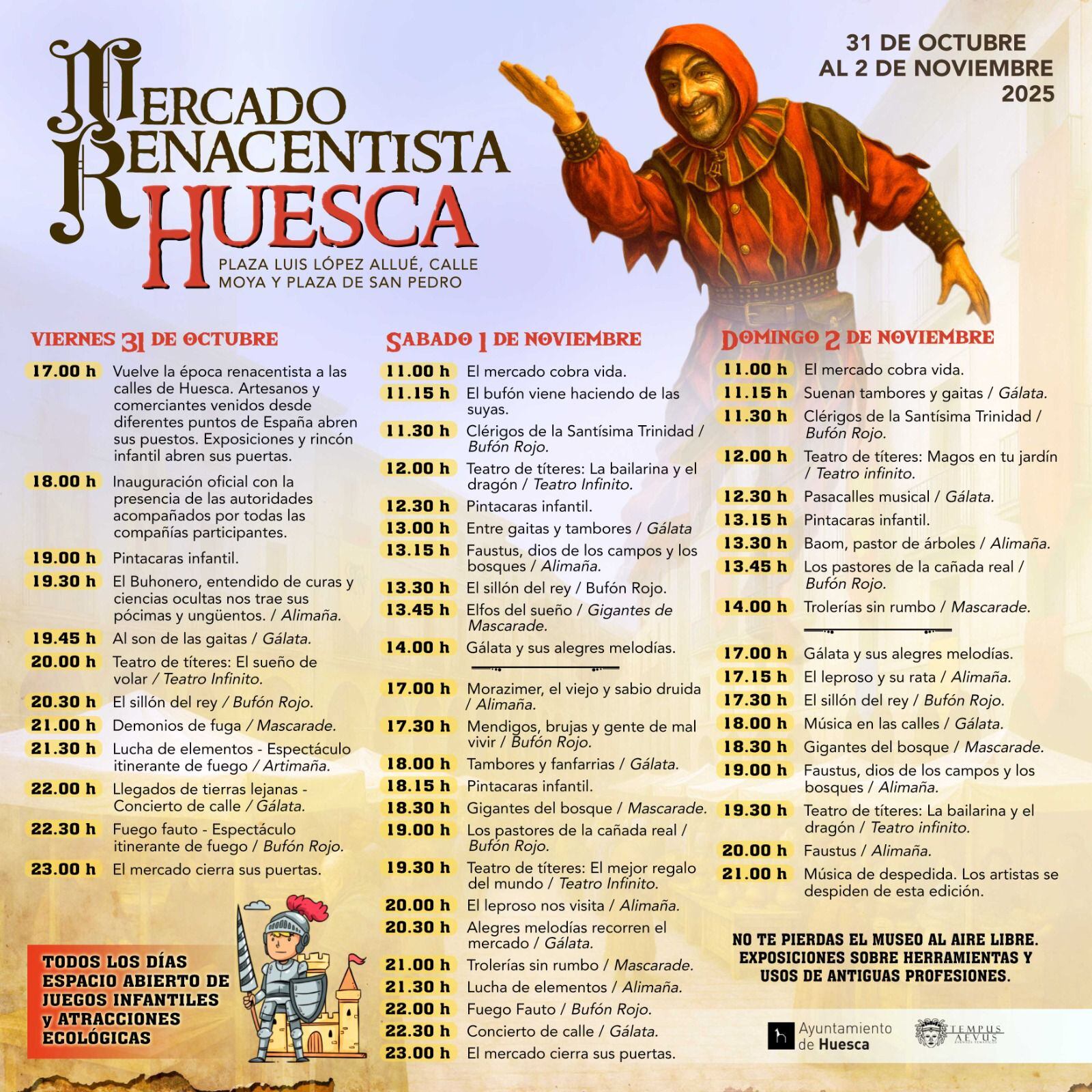Cartel del mercado renacentista en Huesca