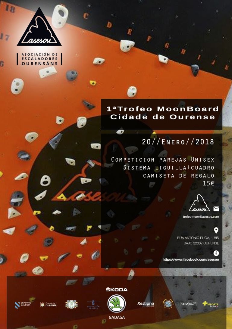 I Trofeo Moonboard ASESOU Cidade de Ourense, el sábado día 20 de enero