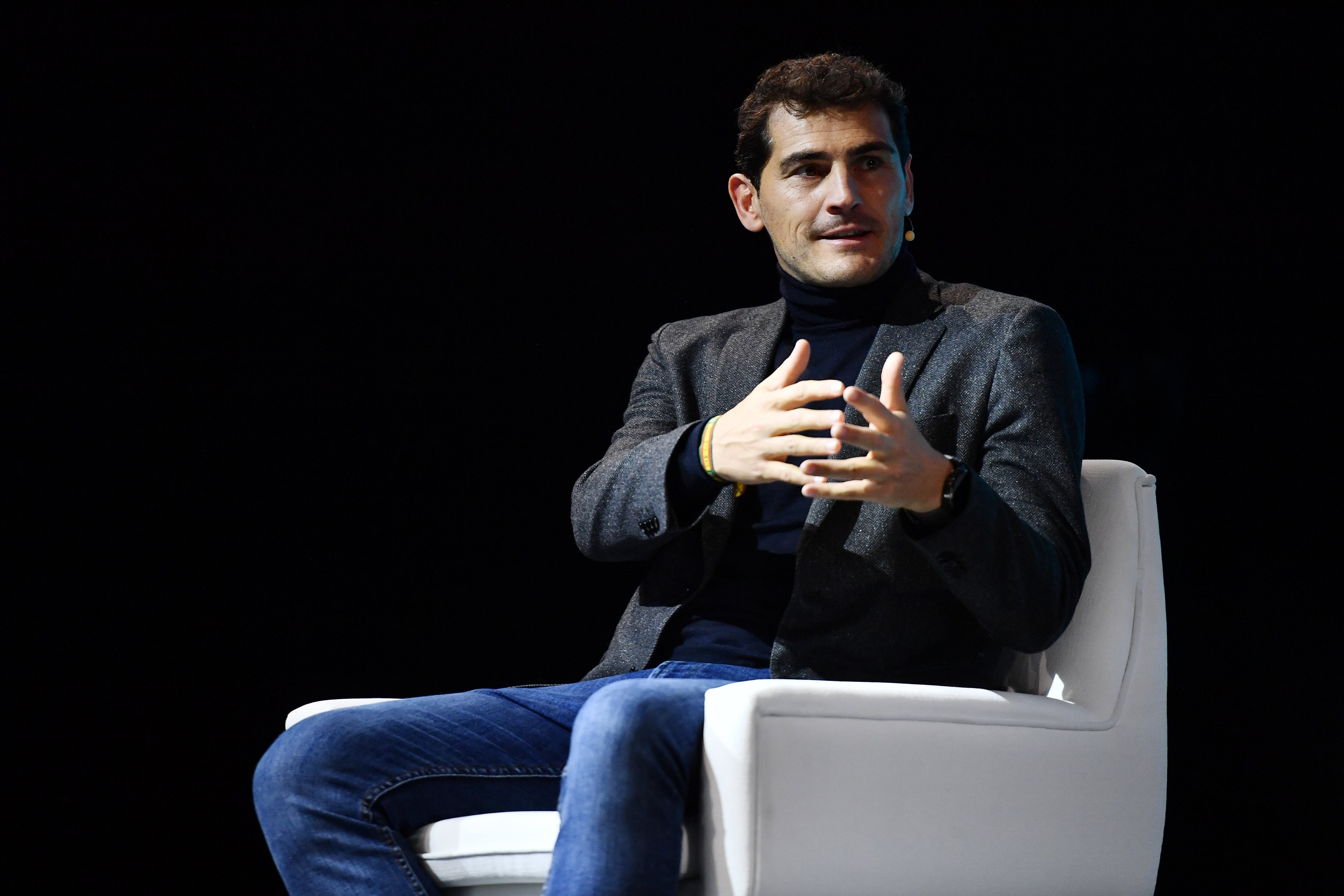 Iker Casillas, en una presentación, Portugal