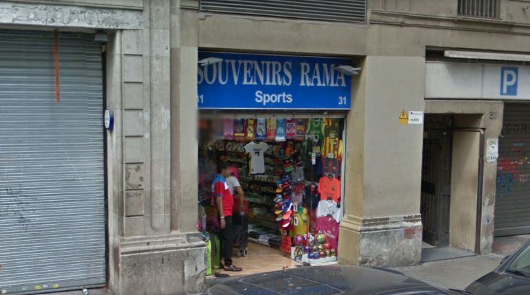 Botiga de souvenirs a la Rambla de Barcelona