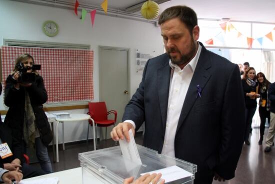 Vota el candidat d&#039;ERC, Oriol Junqueras