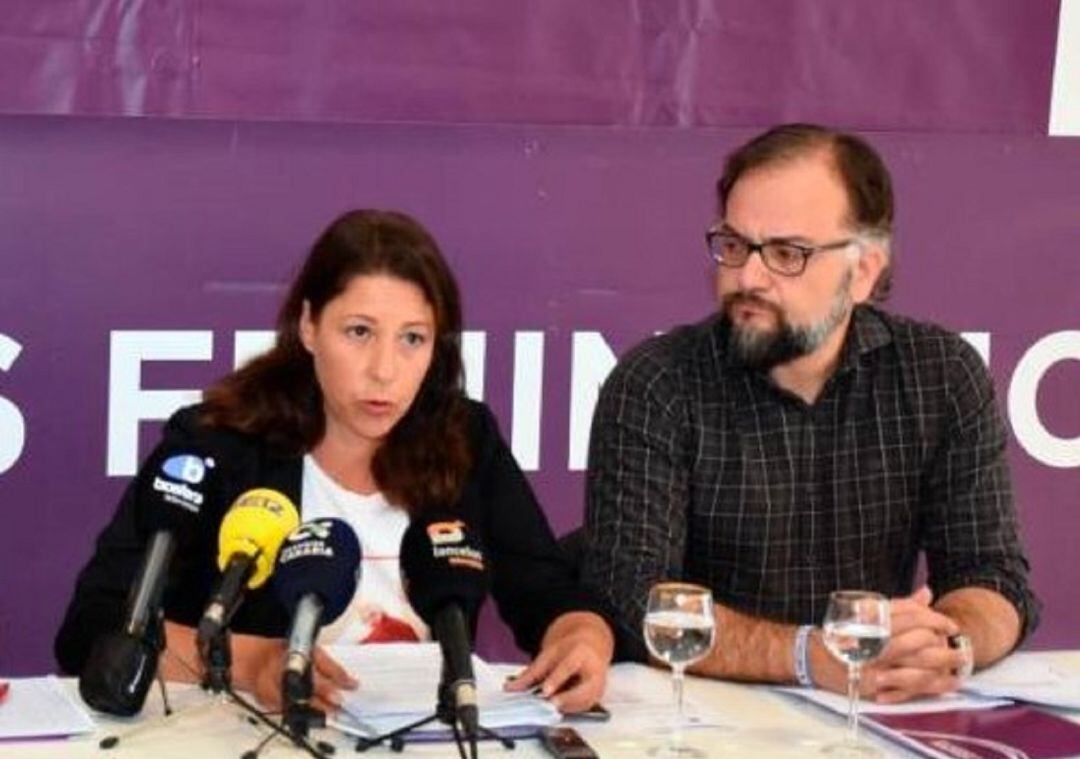 Miriam Barros y Jorge Peñas, consejeros de Lanzarote en Pie-Sí Podemos en el Cabildo de Lanzarote.