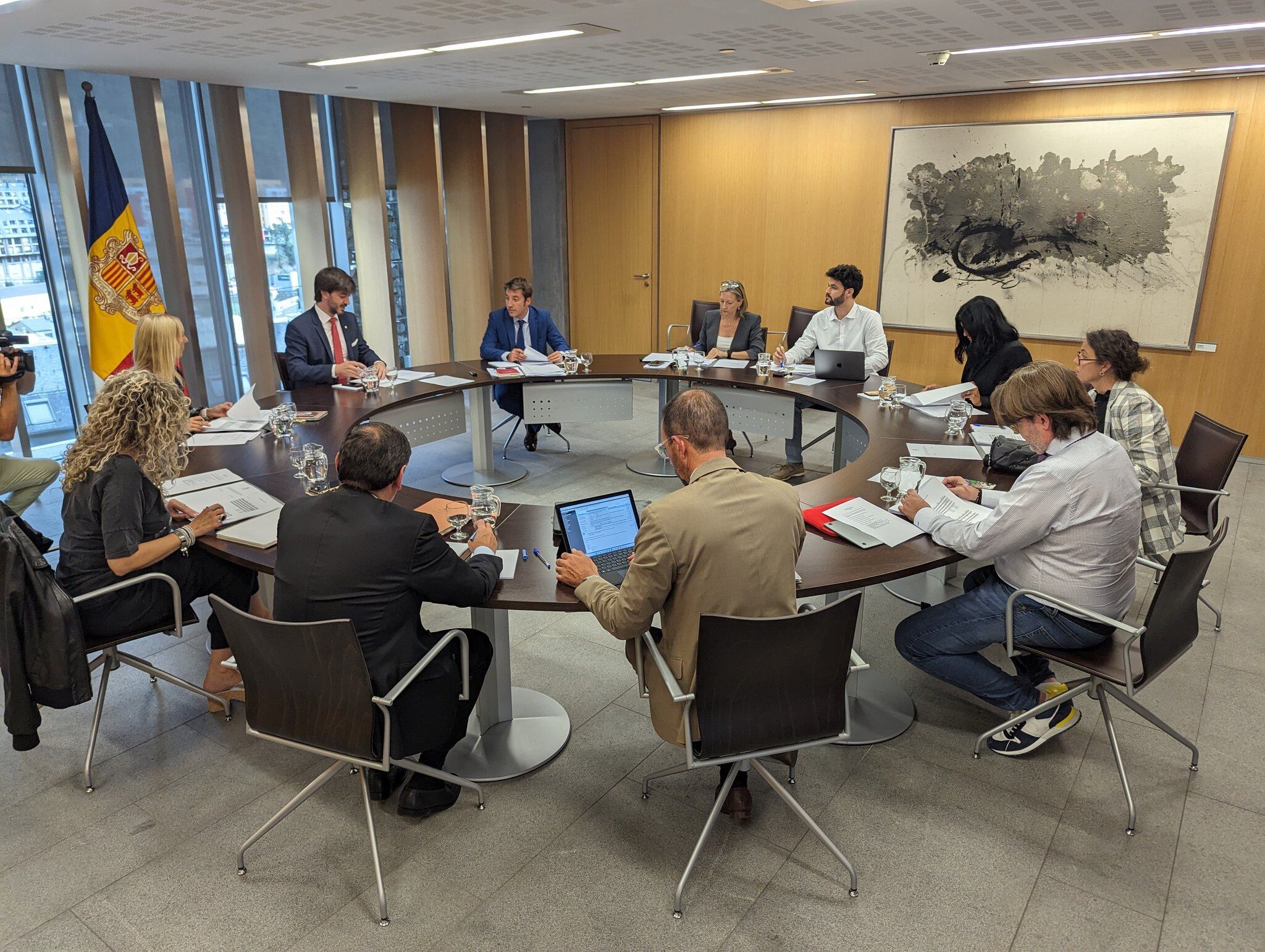 Els grups parlamentaris en la darrera Junta de presidents al Consell General.