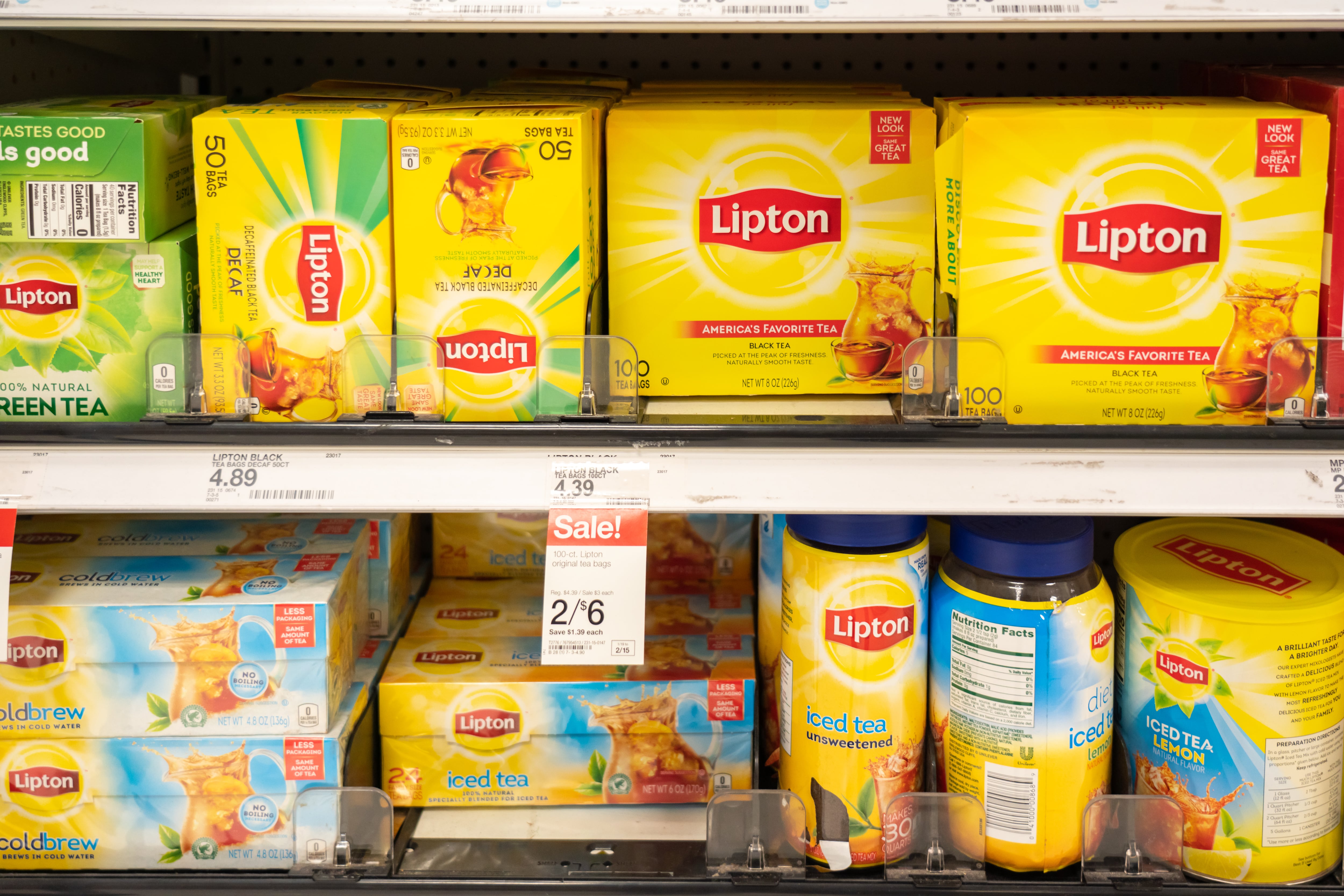 Imagen de archivo de varios productos Lipton