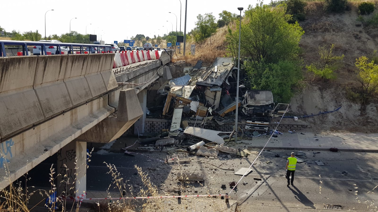 Accidente en la A-1 a la altura de Alcobendas