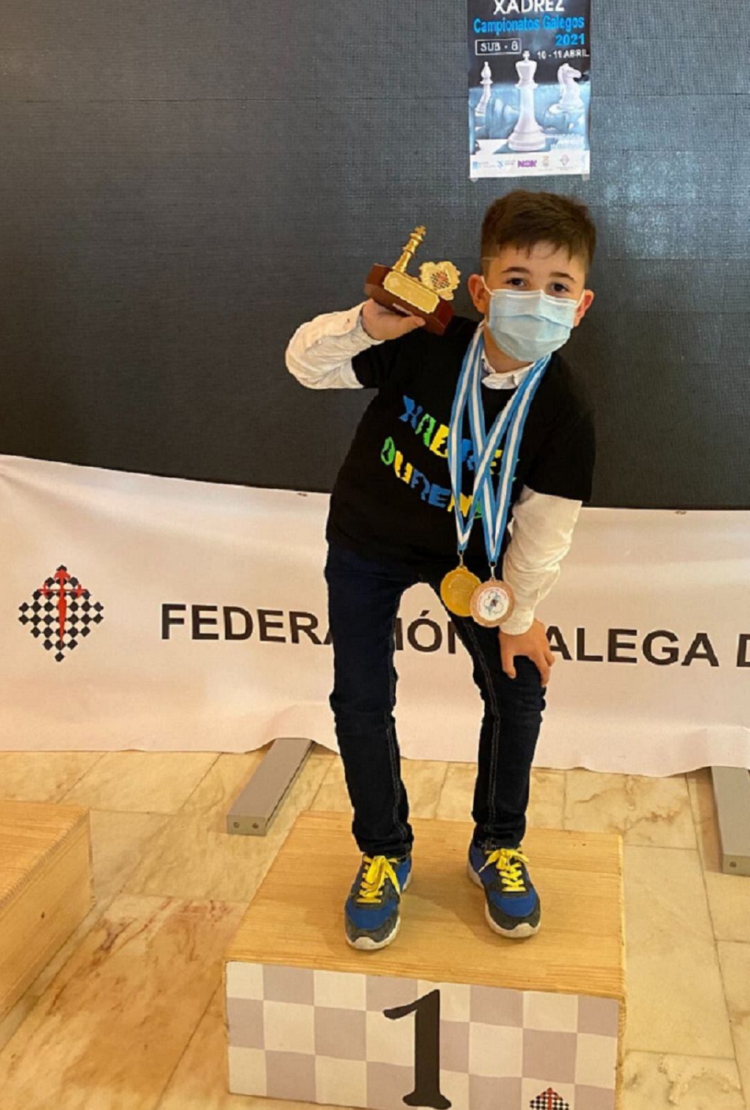 El ourensano de 7 años de edad Dniel Manrqiue García, Campeón Gallego de Ajedrez