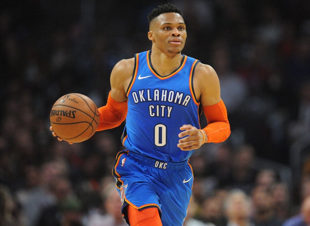 Westbrook durante un partido contra los Clippers. 