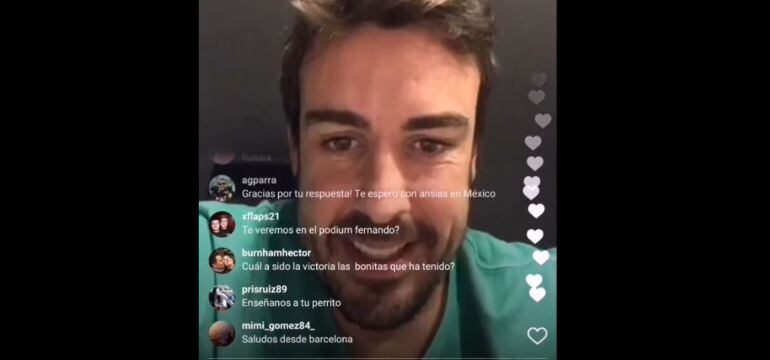 Fernando Alonso, en el encuentro con sus seguidores.