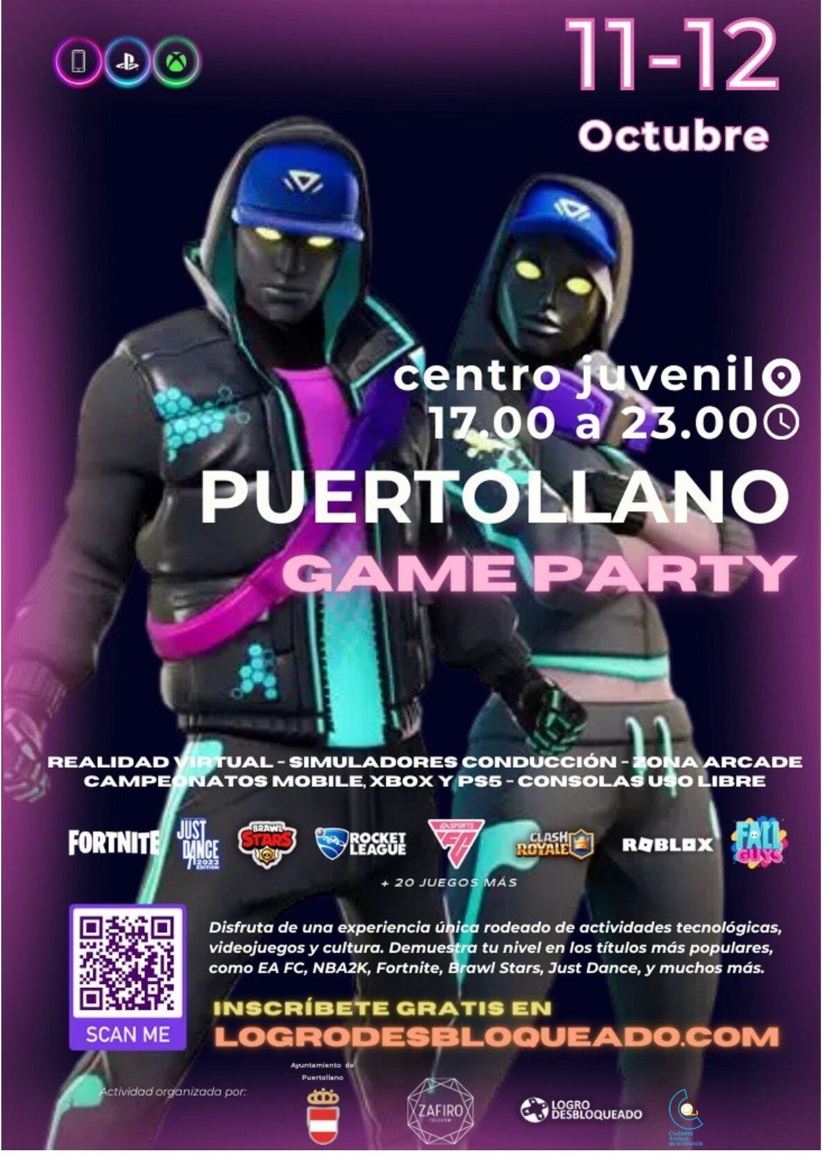 Cartel anunciador &quot;Puertollano Game Party&quot;