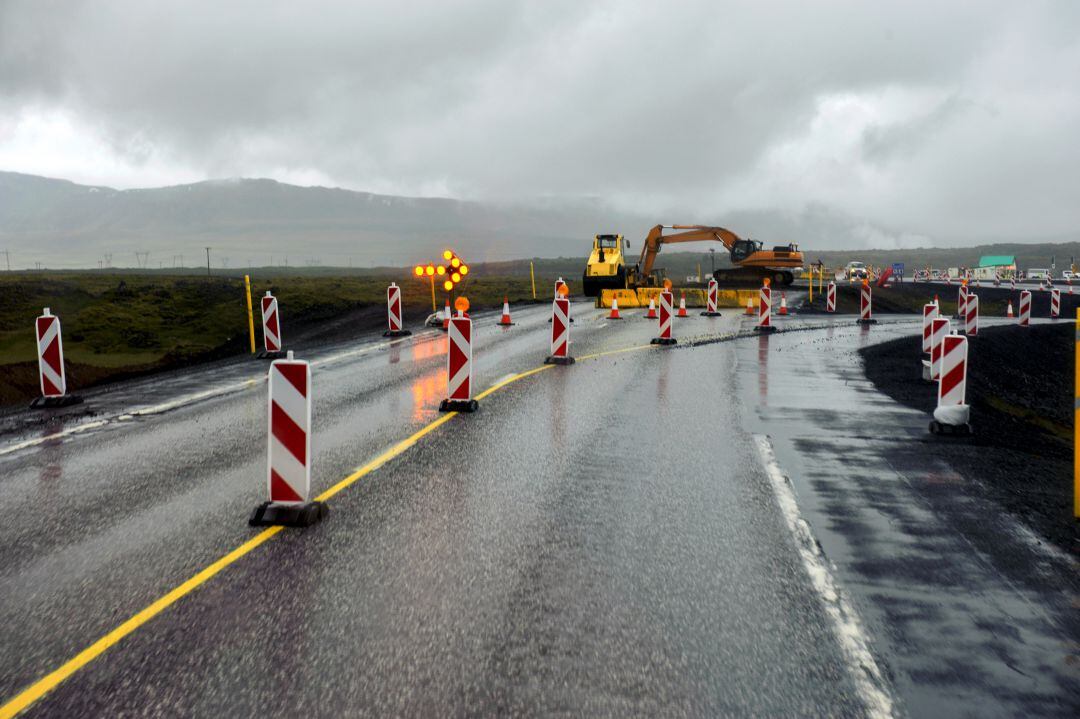 Corte por obras en la carretera P-241 entre Carrión de los Condes y La Serna