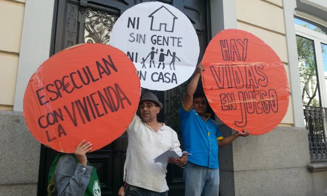 Afectados por la hipoteca piden al Poder Judicial que intervenga en los desahucios