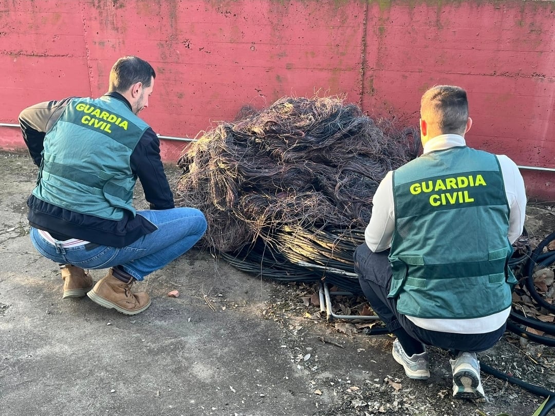 Actuación de la Guardia Civil por el robo de cable en una empresa de La Hoya de Huesca