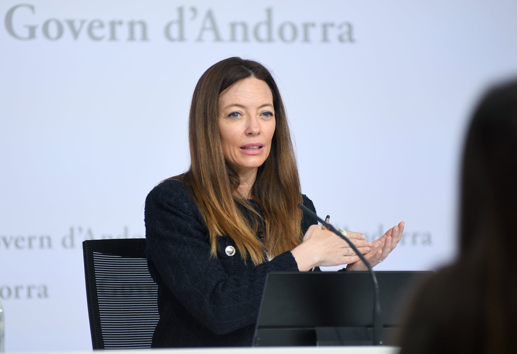 La ministra de Salut, Helena Mas, durant la presentació de la nova eina quadre de comandament