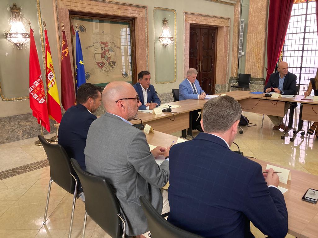 Reunión de la Junta de Seguridad en el Ayuntamiento de Murcia