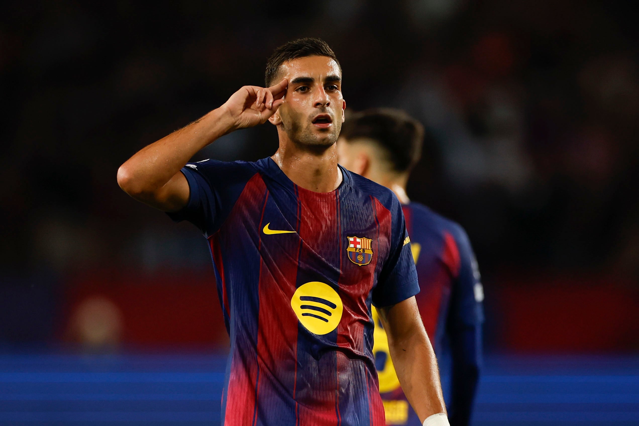 BARCELONA , 01/10/2025.- El delantero del FC Barcelona Ferrán Torres en el partido de la fase de grupo de la Liga de Campeones que enfrenta al FC Barcelona y al PSG en el estadio olímpico Lluis Companys de Barcelona. EFE/ Alberto Estévez
