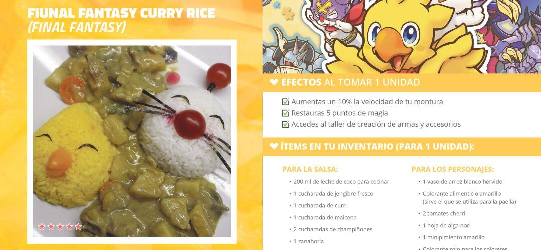 Receta del arroz con curry de Final Fantasy