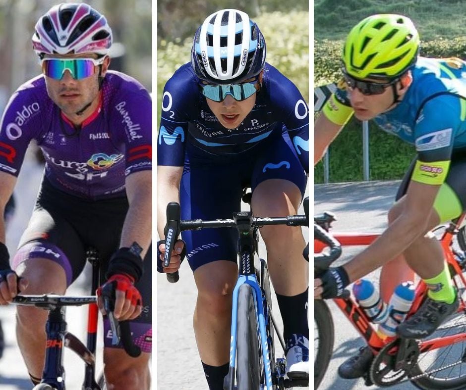 Mario Aparicio (i) Sara Martín y Eder Izcara (d) los tres arandinos que estarán presentes en el Campeonato de España de Mallorca