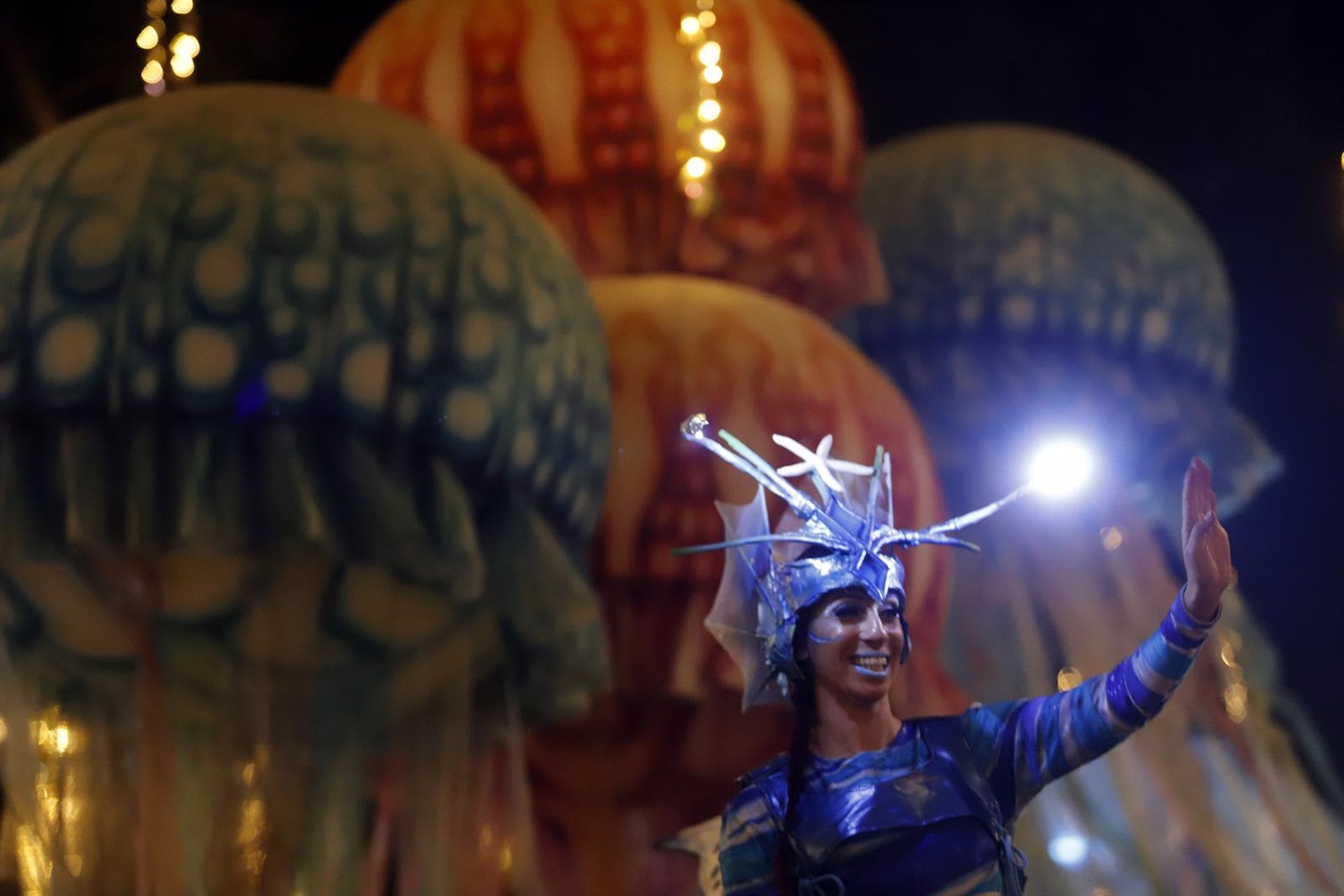 Participantes del cortejo real durante la cabalgata de SSMM Los Reyes Magos, a 5 de enero de 2023 en Málaga