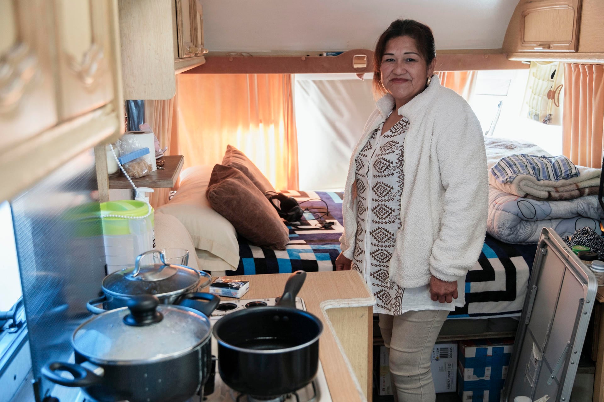 Imagen de una de las trabajadores afectadas por el desalojo