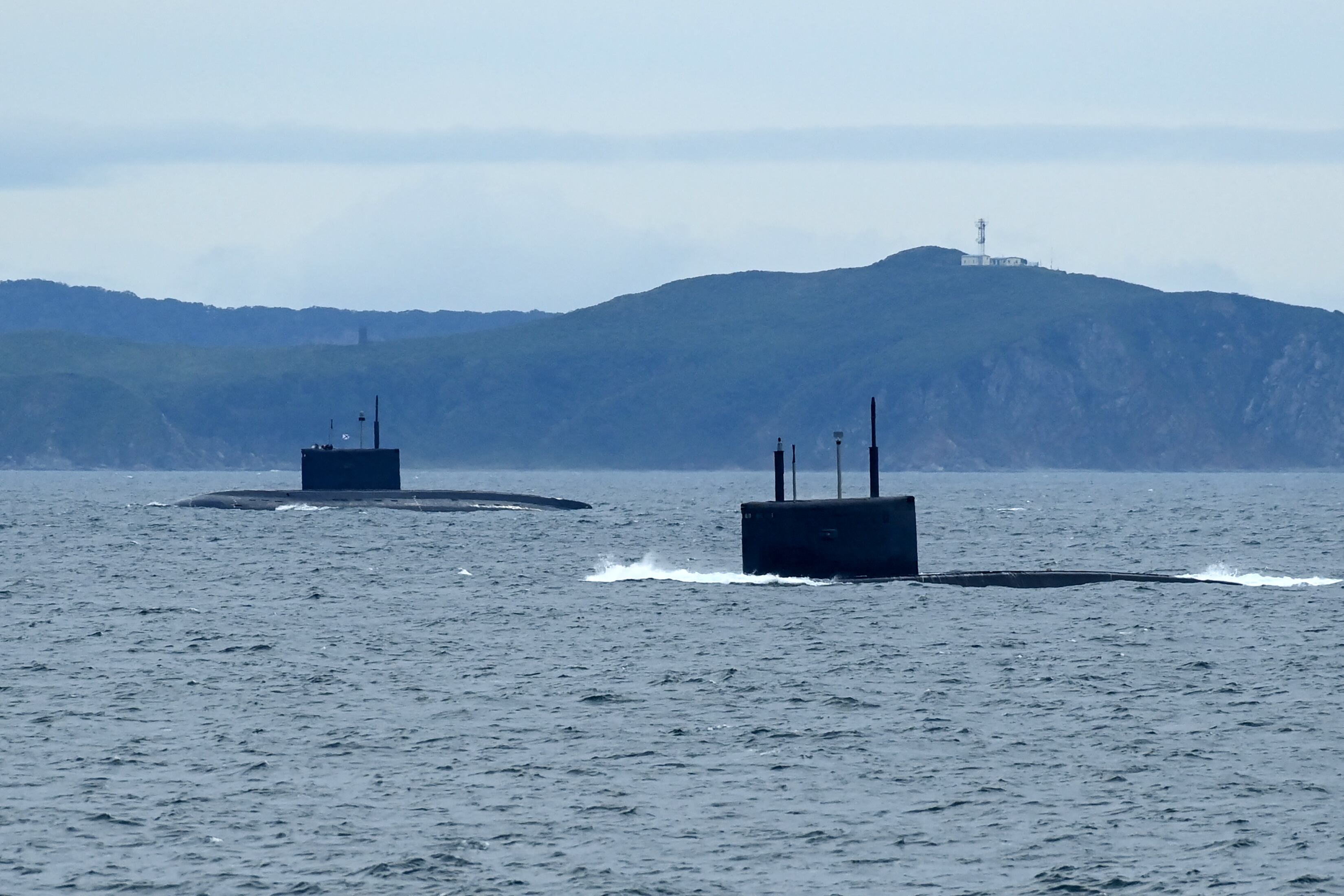 Submarinos rusos en unas maniobras militares