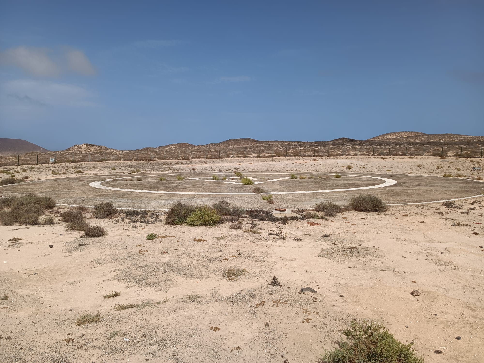 Estado actual del helipuerto de La Graciosa.