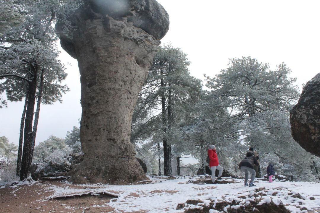 Nevada en la Ciudad Encantada de Cuenca.