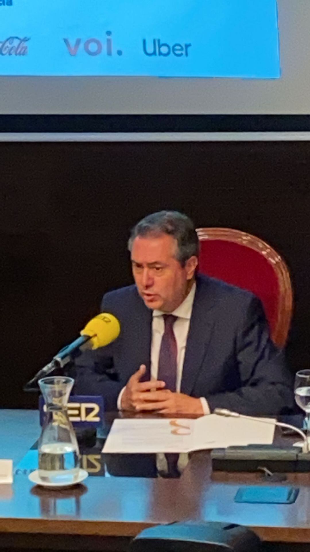 El alcalde de Sevilla, Juan Espadas, durante su participación en el Encuentro SER.