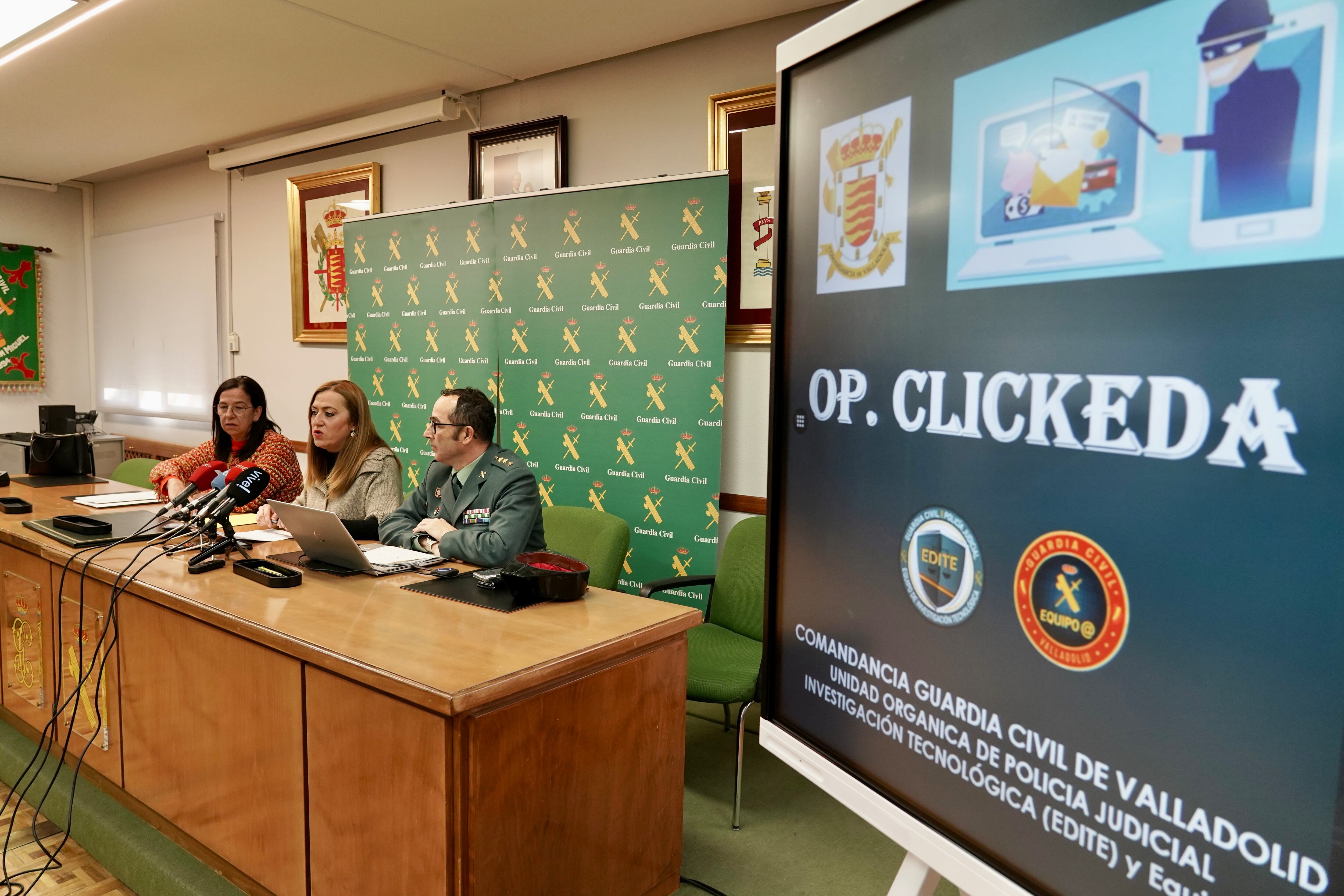 Presentación de una operación contra la ciberdelincuencia desarrollada por la Guardia Civil de Valladolid