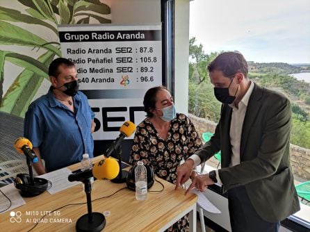 El alcalde de Castronuño junto al presidente de la Diputación