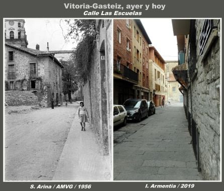 A la derecha de las fotos, lugar donde estuvo la pirotecnia