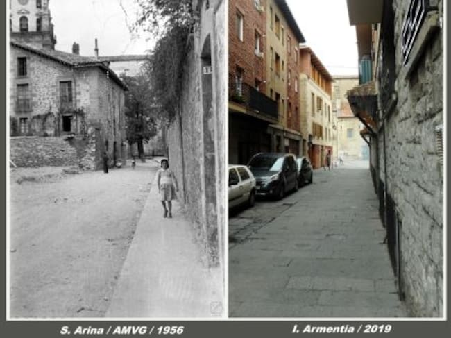 A la derecha de las fotos, lugar donde estuvo la pirotecnia
