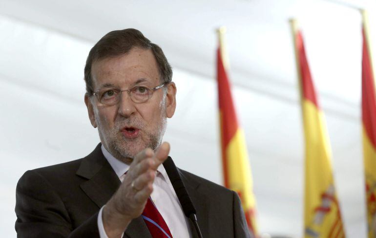 El presidente del Gobierno, Mariano Rajoy, en declaraciones durante el acto institucional de conmemoración del 36 aniversario de la Constitución